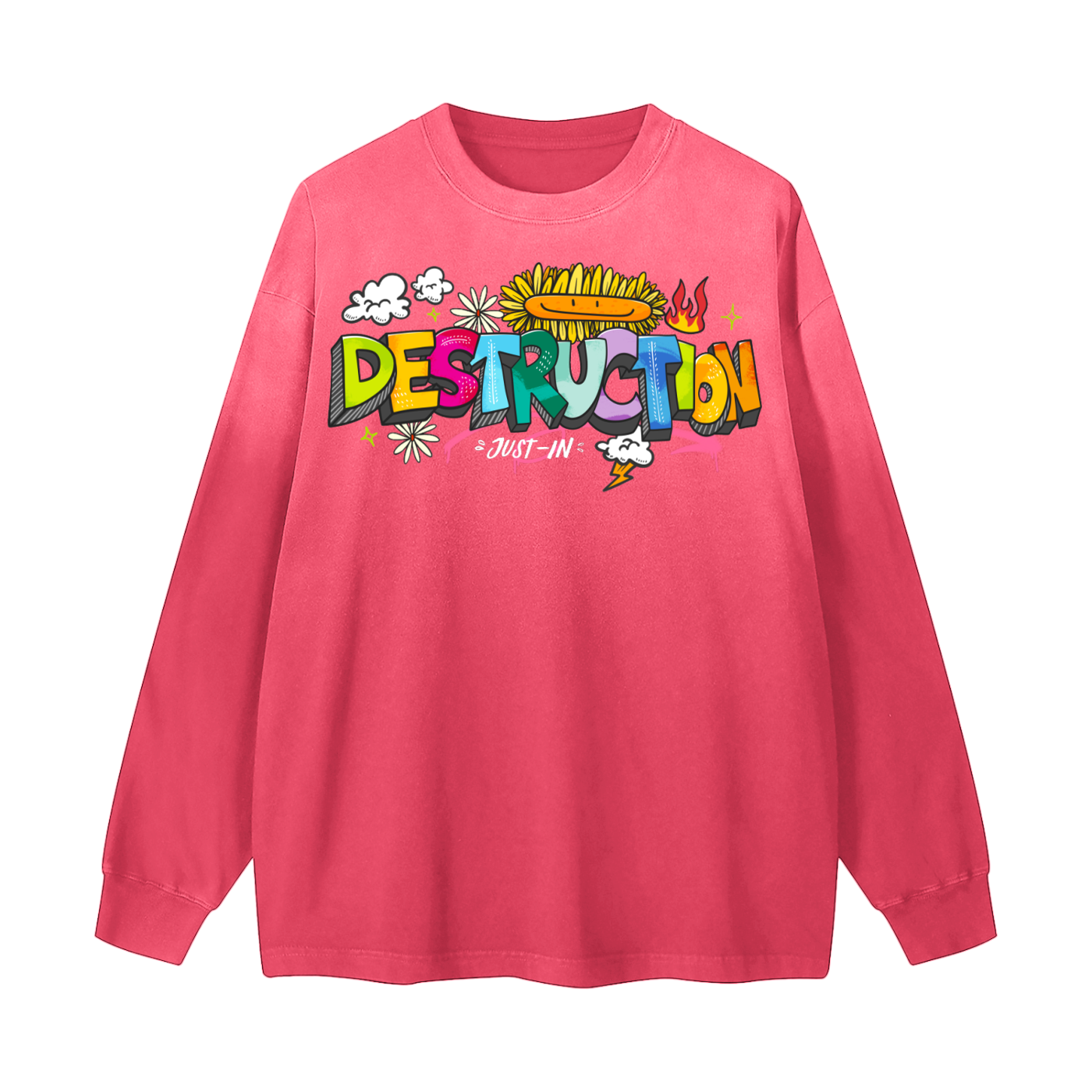 DESTRUCTION Vintage Washed Long Sleeve Tee