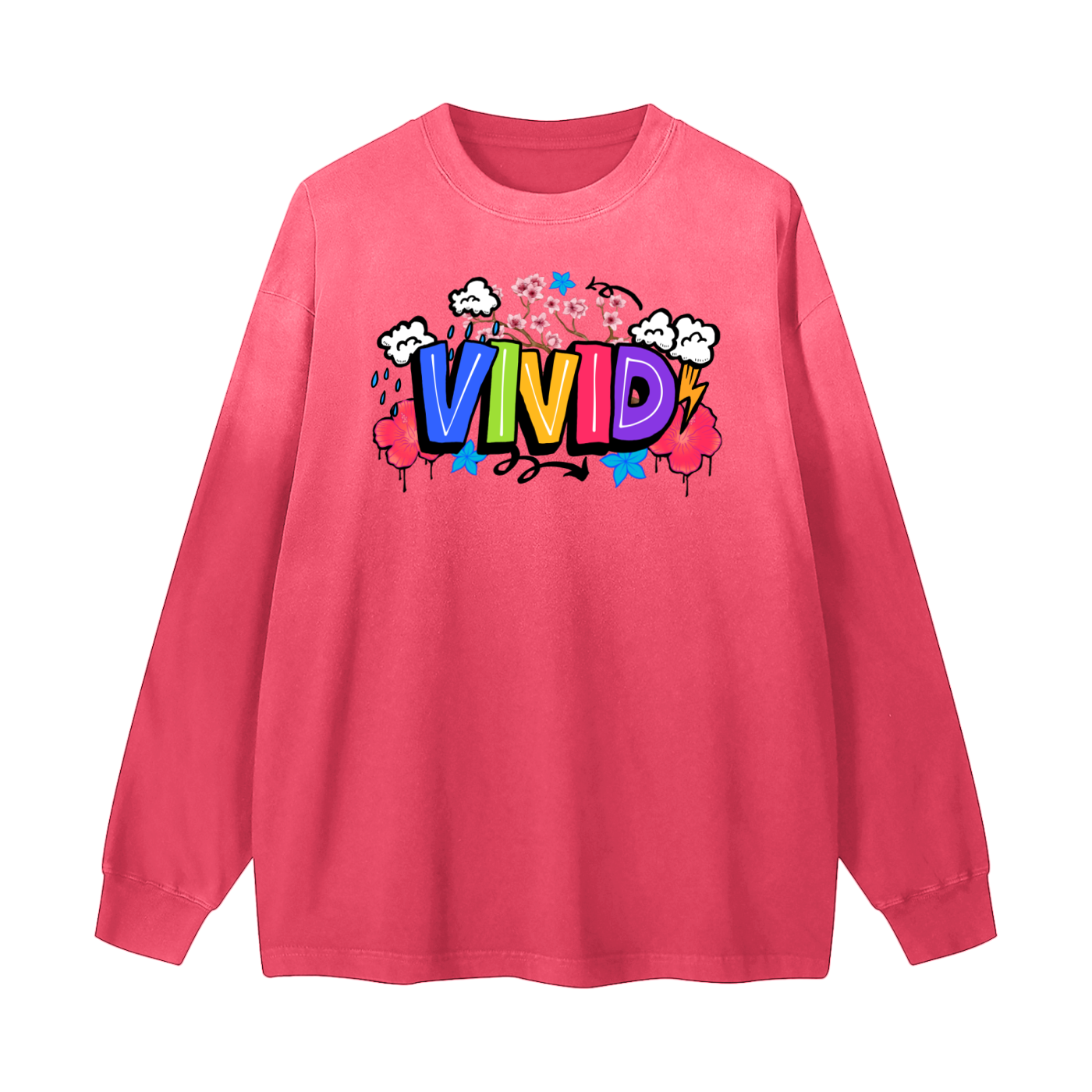 VIVID Vintage Washed Long Sleeve Tee