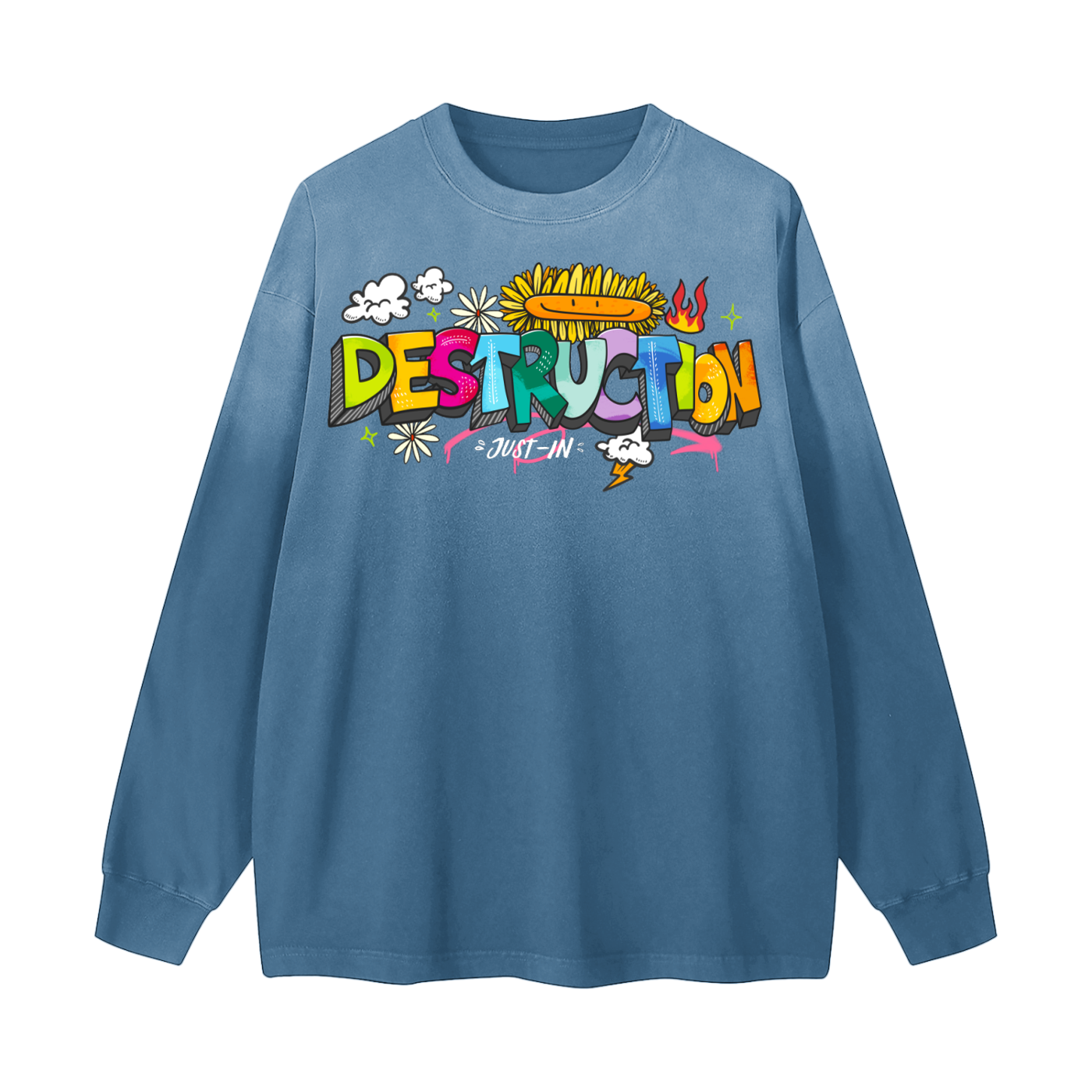 DESTRUCTION Vintage Washed Long Sleeve Tee