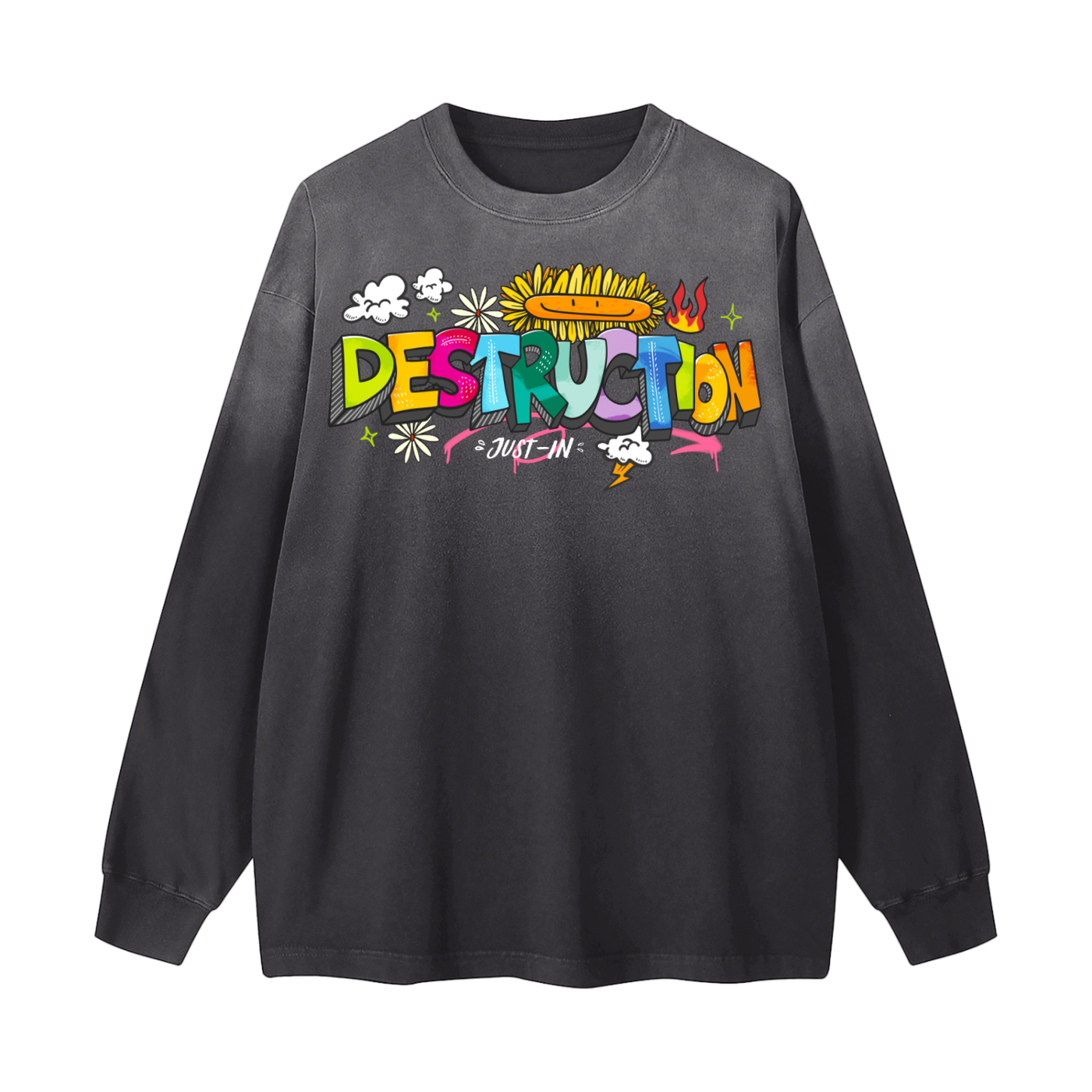 DESTRUCTION Vintage Washed Long Sleeve Tee