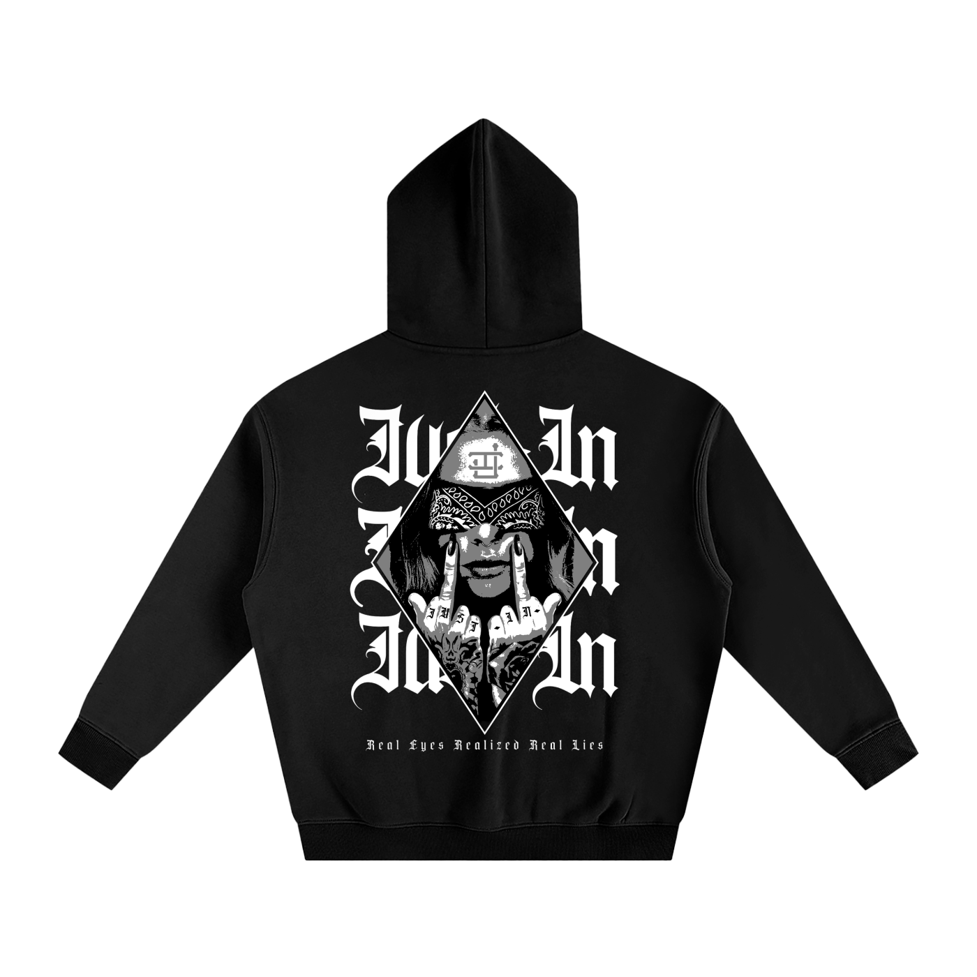 MIDDLE FINGERS Fleeced Hoodie